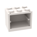 Container, Cupboard 2 x 3 x 2 - Hollow Studs #4532bContainer, Cupboard 2 x 3 x 2 - Hollow Studs #4532b - 1-White