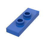 Plate Special 1 x 3 with 2 Studs with Groove and Inside Stud Holder (Jumper) #34103  - 23-Blue