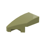 Slope Curved 2 x 1 with Stud Notch Left #29120  - 330-Olive Green