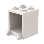 Container, Box 2 x 2 x 2 #4345 - 1-White