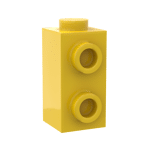 Brick Special 1 x 1 x 1 2/3 with Studs on Side #32952  - 24-Yellow