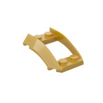 Wheel Arch, Wedge 4 x 3 Open with Cutout and Four Studs #47755 - 297-Pearl Gold