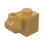 Brick Special 1 x 1 with Scroll with Open Stud #20310 - 297-Pearl Gold