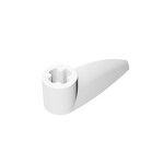 Technic Tooth 1 x 3 with Axle Hole - Rounded Underside #41669  - 1-White