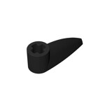 Technic Tooth 1 x 3 with Axle Hole - Rounded Underside #41669  - 26-Black
