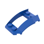 Wheel Arch, Wedge 4 x 3 Open with Cutout and Four Studs #47755 - 23-Blue