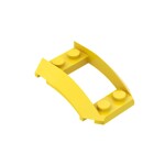 Wheel Arch, Wedge 4 x 3 Open with Cutout and Four Studs #47755 - 24-Yellow