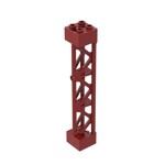 Support 2 x 2 x 10 Girder Triangular Vertical - Type 4 - 3 Posts, 3 Sections #95347  - 154-Dark Red