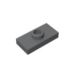 Plate Special 1 x 2 with 1 Stud with Groove and Inside Stud Holder (Jumper) #15573 - 199-Dark Bluish Gray