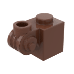 Brick Special 1 x 1 with Scroll with Open Stud #20310 - 192-Reddish Brown