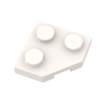 Wedge Plate 2 x 2 Cut Corner #26601  - 1-White