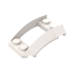 Wheel Arch, Wedge 4 x 3 Open with Cutout and Four Studs #47755 - 1-White