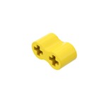 Technic Axle Connector Double Flexible - Rubber #45590  - 24-Yellow