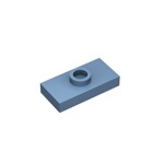 Plate Special 1 x 2 with 1 Stud with Groove and Inside Stud Holder (Jumper) #15573 - 135-Sand Blue