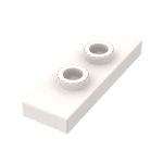 Plate Special 1 x 3 with 2 Studs with Groove and Inside Stud Holder (Jumper) #34103  - 1-White