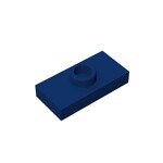 Plate Special 1 x 2 with 1 Stud with Groove and Inside Stud Holder (Jumper) #15573 - 140-Dark Blue