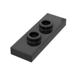 Plate Special 1 x 3 with 2 Studs with Groove and Inside Stud Holder (Jumper) #34103  - 26-Black