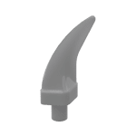 Animal Body Part, Barb / Claw / Tooth / Talon / Horn, Medium #87747 - 315-Flat Silver