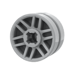 Wheel 14mm D. x 9.9mm with Centre Groove, Fake Bolts and 6 Spokes #11208 - 194-Light Bluish Gray