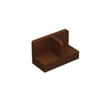 Panel 1 x 2 x 1 with Rounded Corners and Central Divider #93095 - 192-Reddish Brown