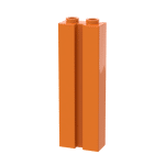 Brick Special 1 x 2 x 5 with Groove #88393 - 106-Orange