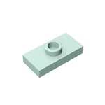 Plate Special 1 x 2 with 1 Stud with Groove and Inside Stud Holder (Jumper) #15573 - 323-Light Aqua