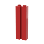 Brick Special 1 x 2 x 5 with Groove #88393 - 21-Red