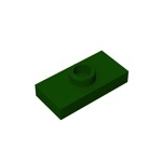 Plate Special 1 x 2 with 1 Stud with Groove and Inside Stud Holder (Jumper) #15573 - 141-Dark Green