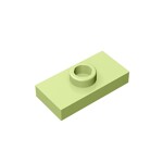 Plate Special 1 x 2 with 1 Stud with Groove and Inside Stud Holder (Jumper) #15573 - 326-Yellowish Green