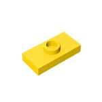 Plate Special 1 x 2 with 1 Stud with Groove and Inside Stud Holder (Jumper) #15573 - 24-Yellow