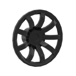 Wheel Cover 9 Spoke - 18mm D. #62701 - 26-Black