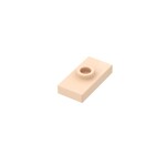 Plate Special 1 x 2 with 1 Stud with Groove and Inside Stud Holder (Jumper) #15573 - 283-Light Flesh