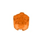 Brick Round 2 x 2 with Axle Hole #6143 - 182-Trans-Orange