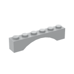 Brick Arch 1 x 6 #3455 - 194-Light Bluish Gray