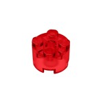 Brick Round 2 x 2 with Axle Hole #6143 - 41-Trans-Red