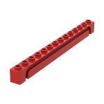 Brick Special 1 x 14 Grooved #4217 - 21-Red