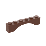 Brick Arch 1 x 6 #3455 - 192-Reddish Brown