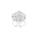 Brick Round 2 x 2 with Axle Hole #6143 - 40-Trans-Clear