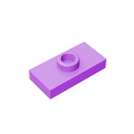 Plate Special 1 x 2 with 1 Stud with Groove and Inside Stud Holder (Jumper) #15573 - 324-Medium Lavender