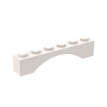 Brick Arch 1 x 6 #3455 - 1-White