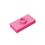 Plate Special 1 x 2 with 1 Stud with Groove and Inside Stud Holder (Jumper) #15573 - 221-Dark Pink