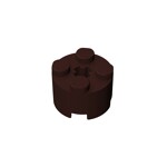 Brick Round 2 x 2 with Axle Hole #6143 - 308-Dark Brown