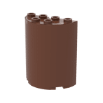 Cylinder Half 2 x 4 x 4 #6259 - 192-Reddish Brown