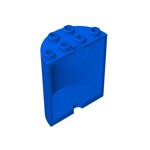 Cylinder Half 2 x 4 x 4 #6259 - 23-Blue