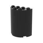 Cylinder Half 2 x 4 x 4 #6259 - 26-Black