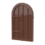 Window 1 x 2 x 2 2/3 Shutter with Rounded Top #94161 - 192-Reddish Brown