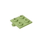 Hinge Brick 2 x 2 Top Plate Thin #6134  - 330-Olive Green