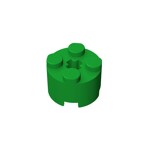 Brick Round 2 x 2 with Axle Hole #6143 - 28-Green
