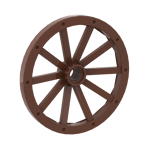 Wheel Wagon Huge (43mm D.) #33211 - 192-Reddish Brown