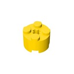 Brick Round 2 x 2 with Axle Hole #6143 - 24-Yellow